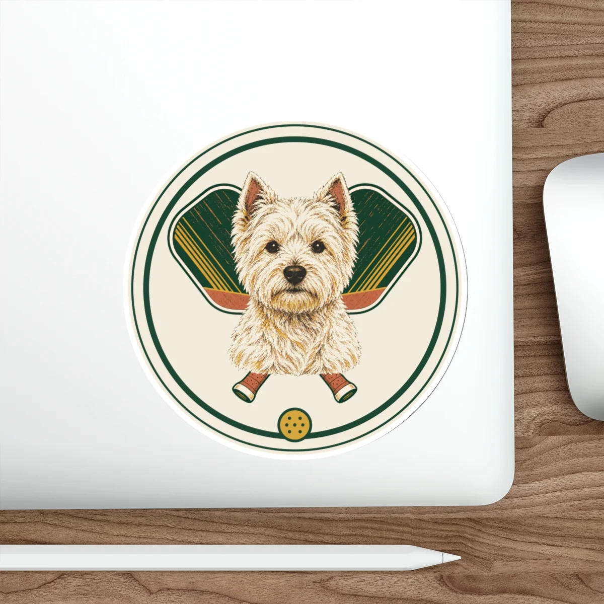 West Highland White Terrier Pickleball Sticker – view 2
