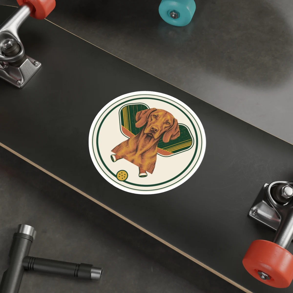 Vizsla Pickleball Sticker – view 3