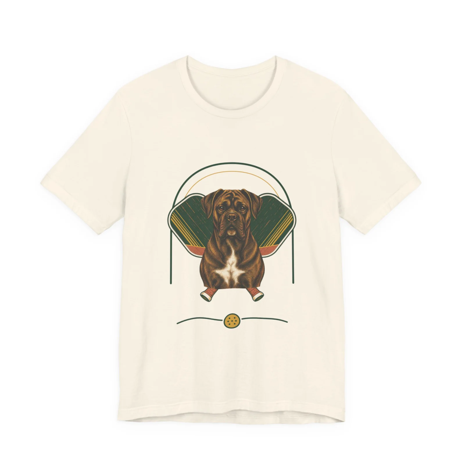 Cane Corso pickleball heritage crest t-shirt in Natural