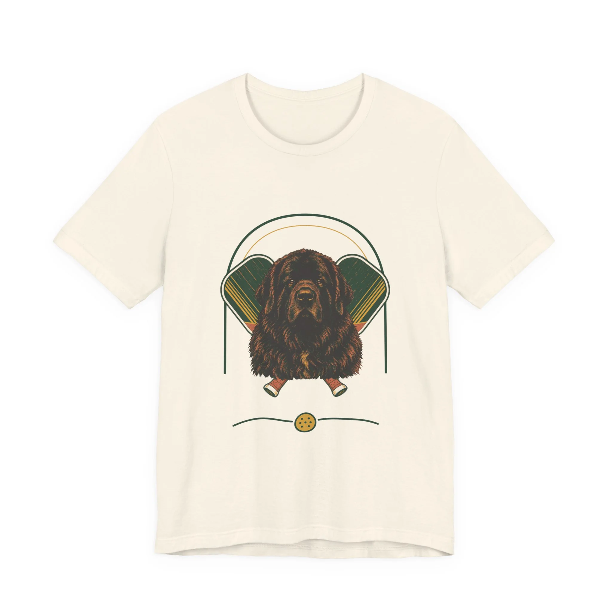 Newfoundland pickleball heritage crest t-shirt in Natural