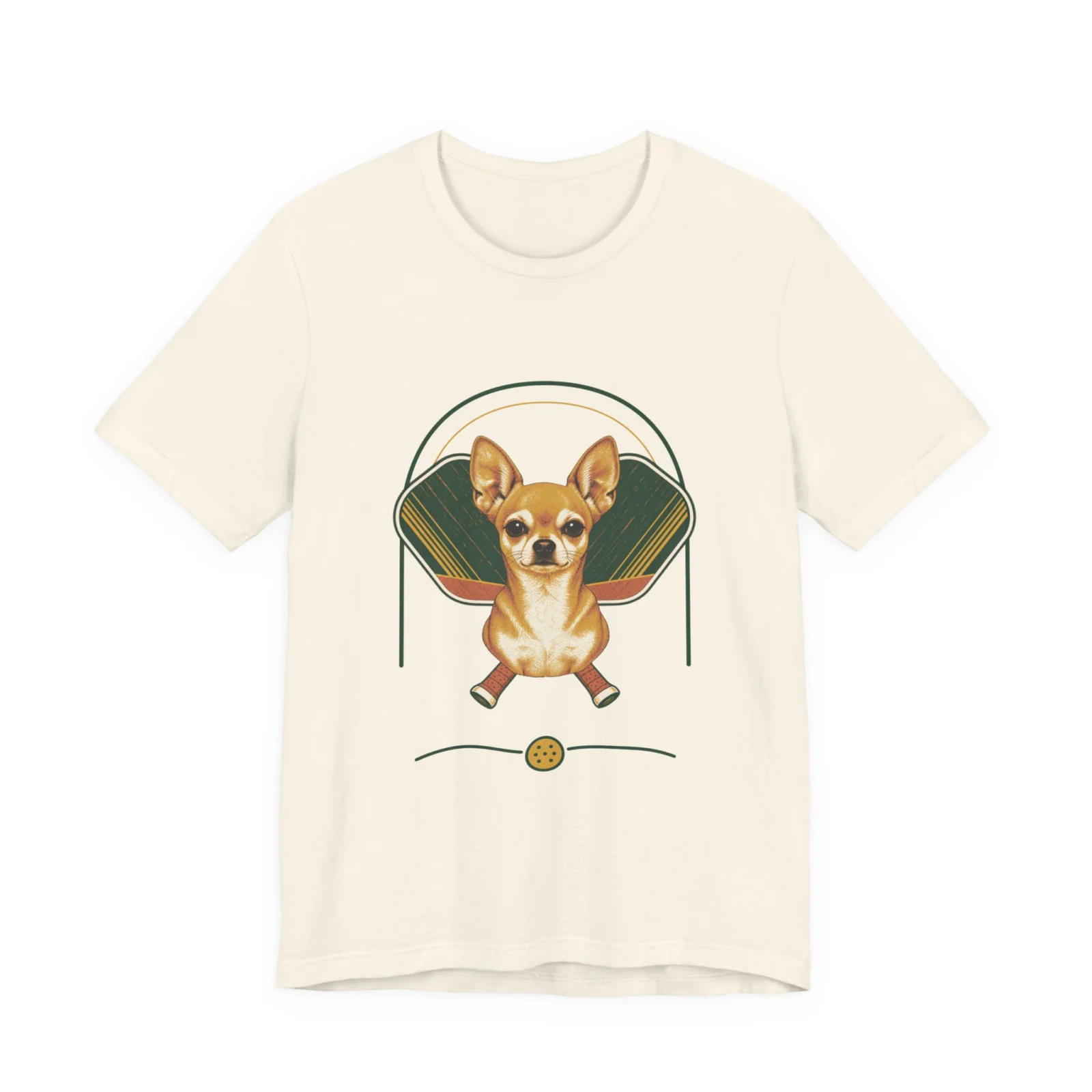 Chihuahua pickleball heritage crest t-shirt in Natural