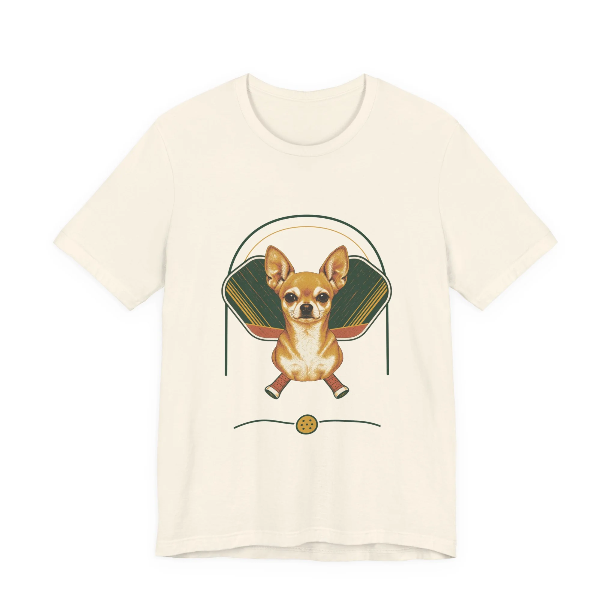 Chihuahua pickleball heritage crest t-shirt in Natural