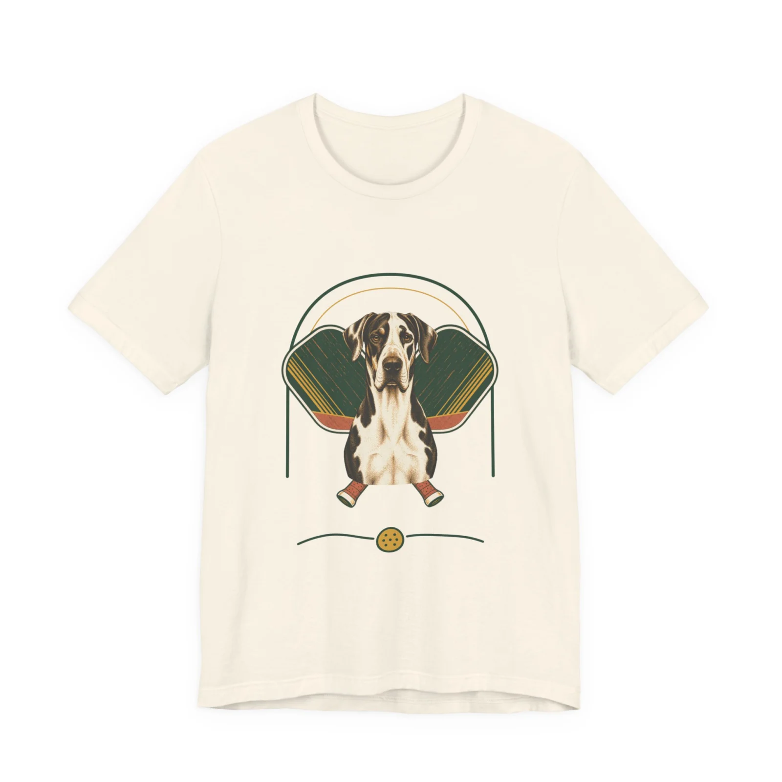 Great Dane pickleball heritage crest t-shirt in Natural