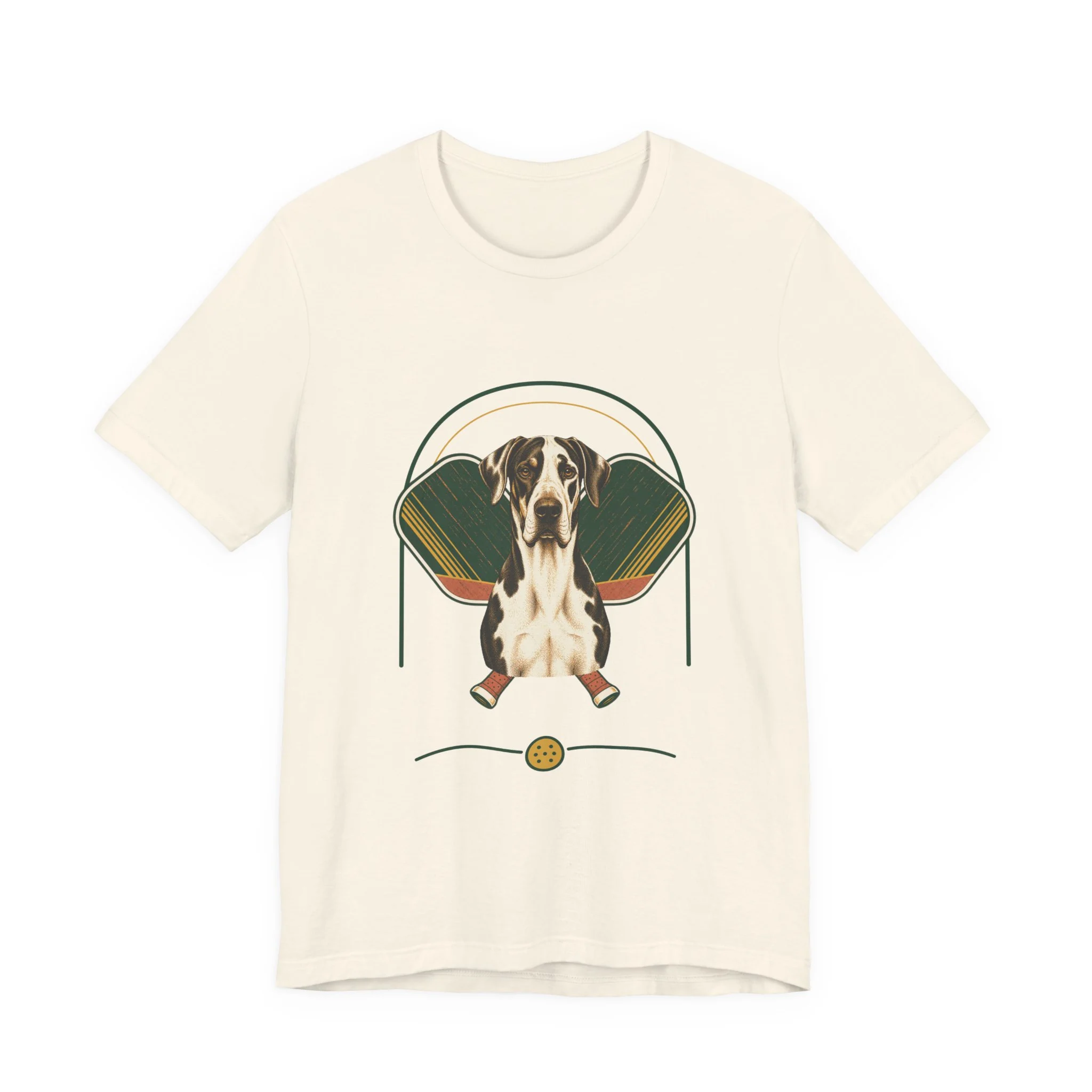 Great Dane pickleball heritage crest t-shirt in Natural