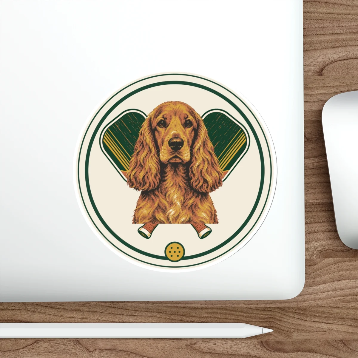 English Cocker Spaniel Pickleball Sticker – view 2