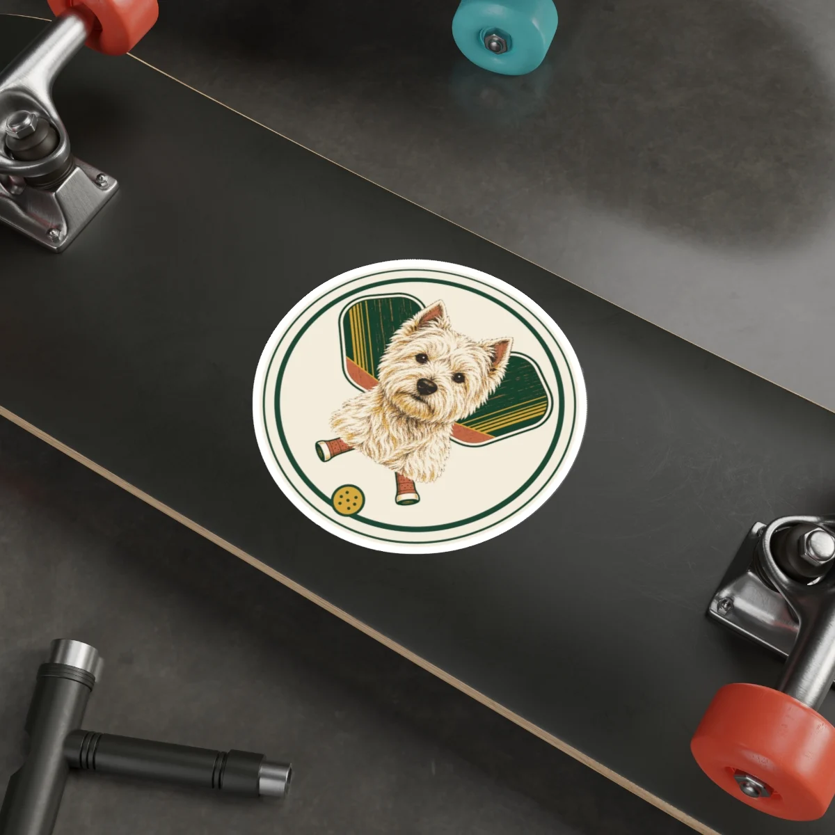 West Highland White Terrier Pickleball Sticker – view 3