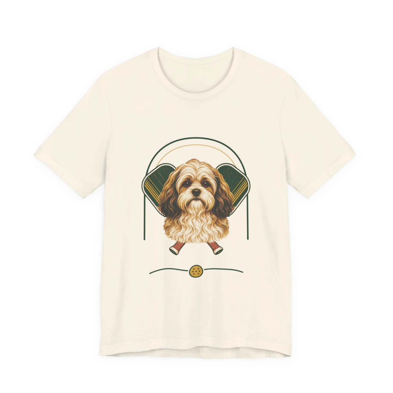 Havanese pickleball heritage crest t-shirt in Natural
