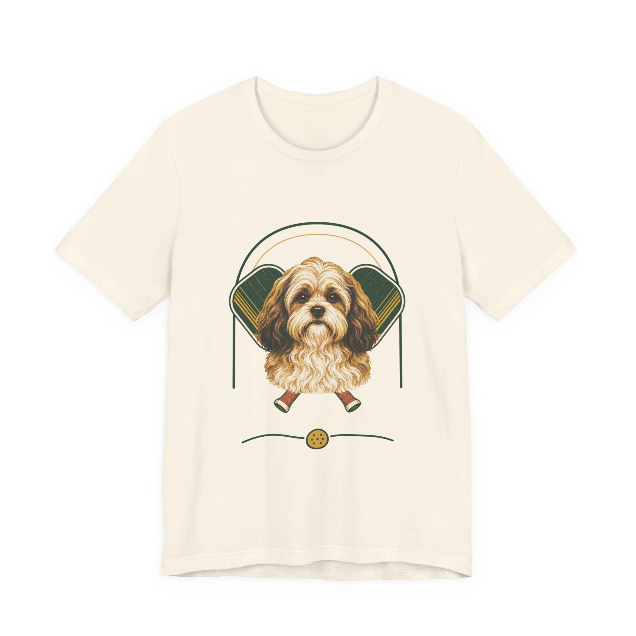 Havanese pickleball heritage crest t-shirt in Natural