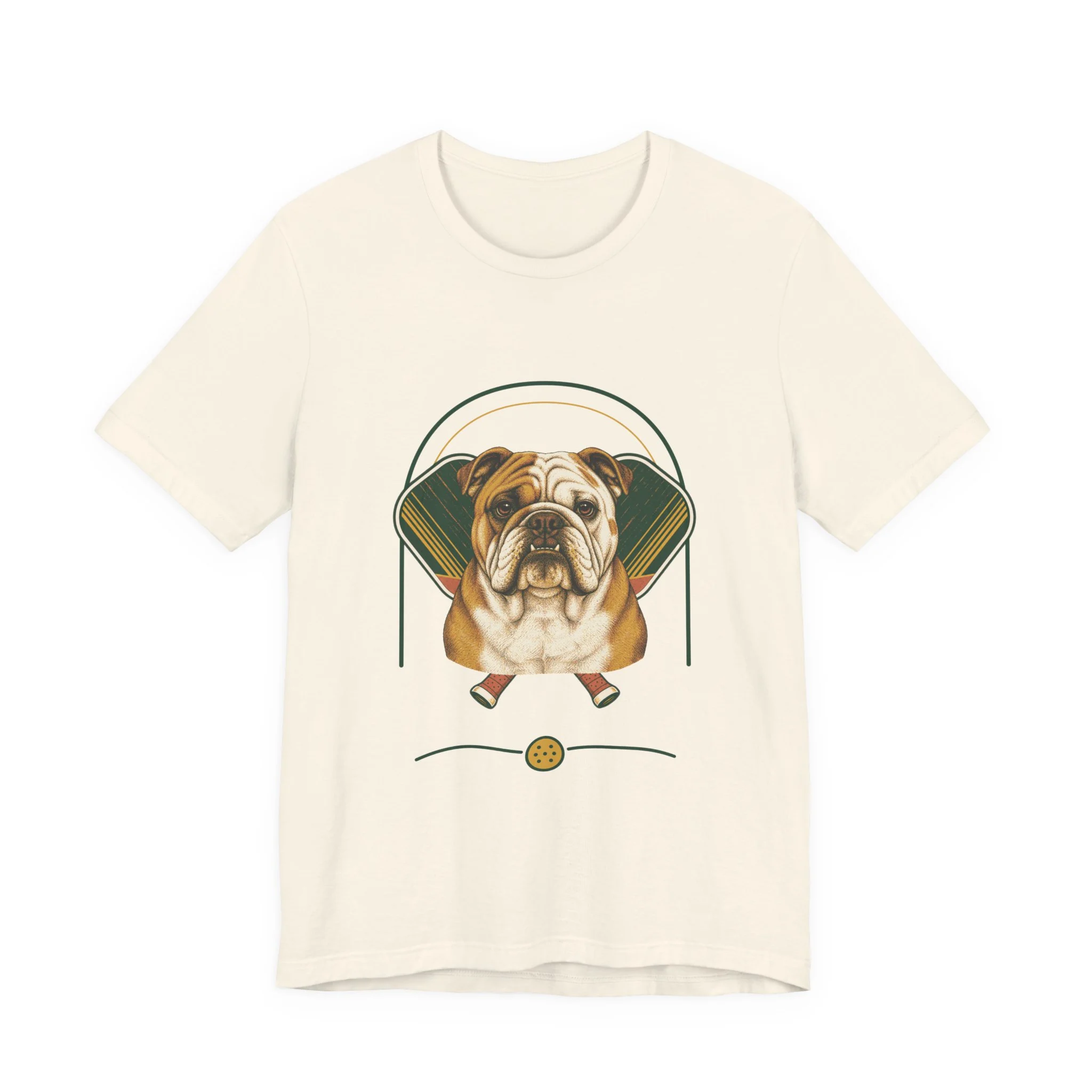 Bulldog pickleball heritage crest t-shirt in Natural