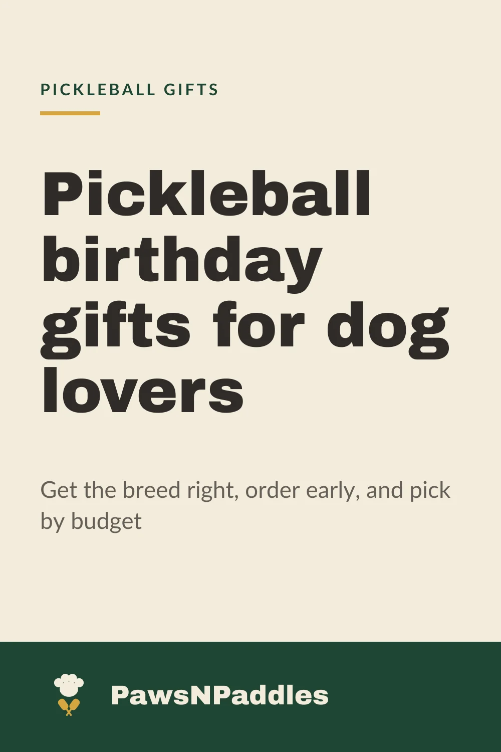 Pickleball birthday gifts for dog lovers
