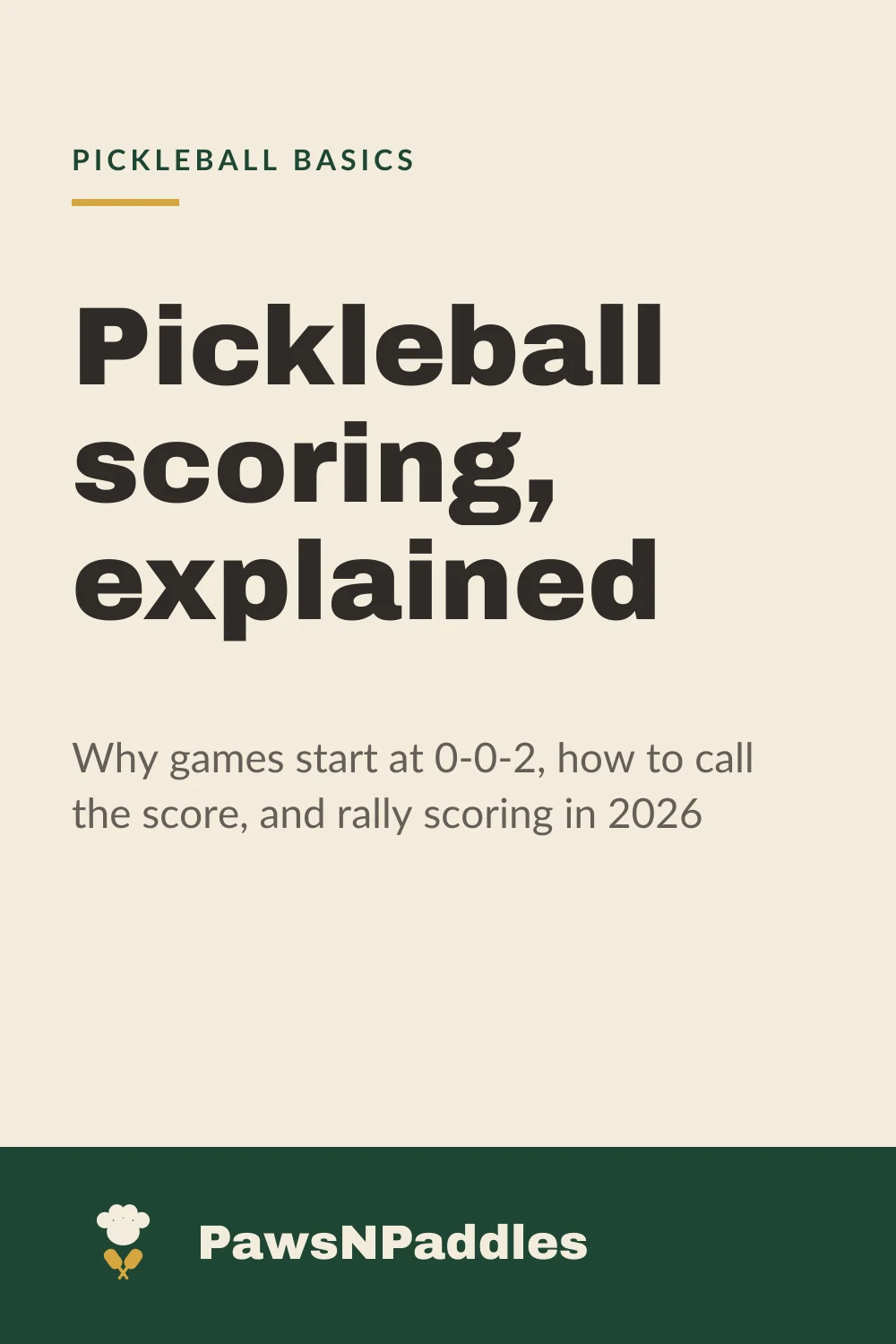 Pickleball scoring explained: why games start at 0-0-2